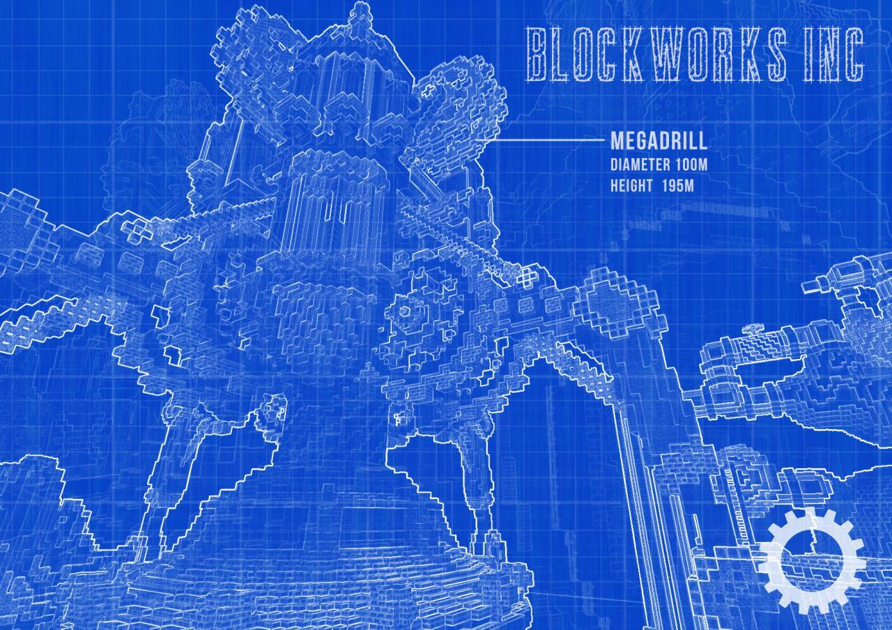 Minecraft Building Map】 Blockworks Inc. Block Construction Factory