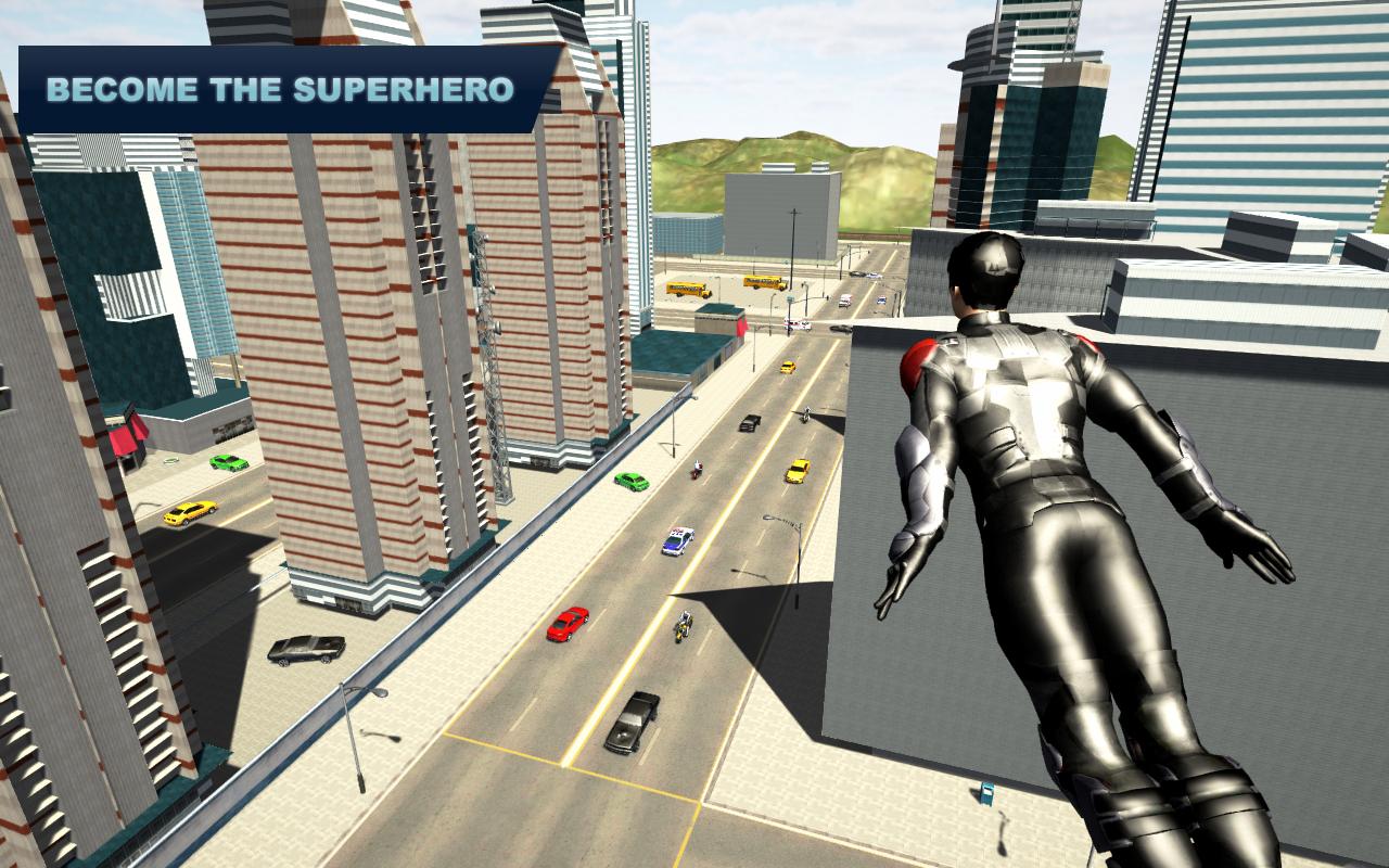 Flying Superhero : Vegas Crime City Rescue Mission