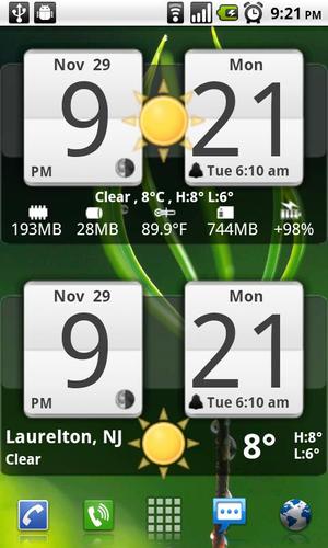 Sense Analog Clock Widget 24