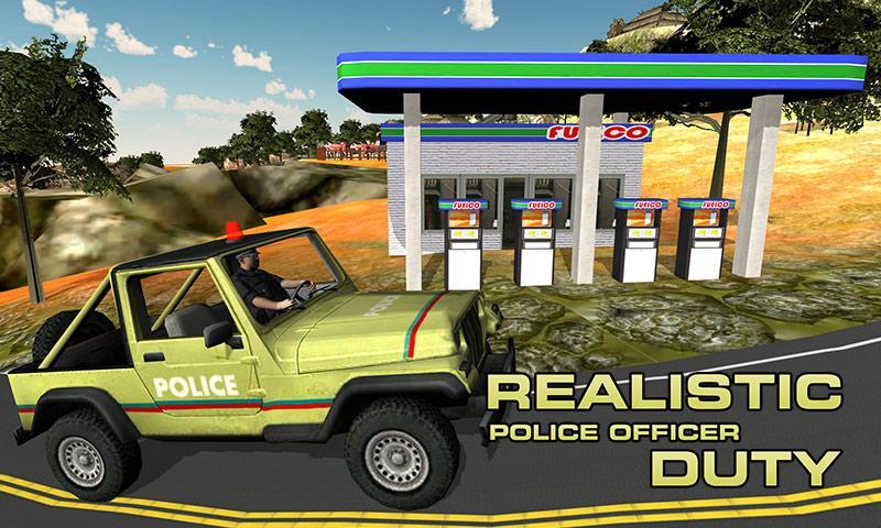 Offroad 4x4 police jeep