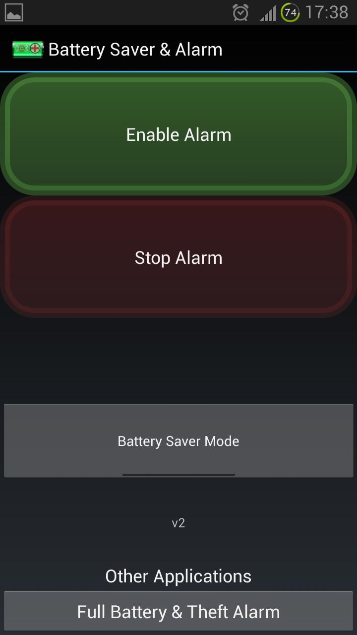 Battery Saver & Alarm