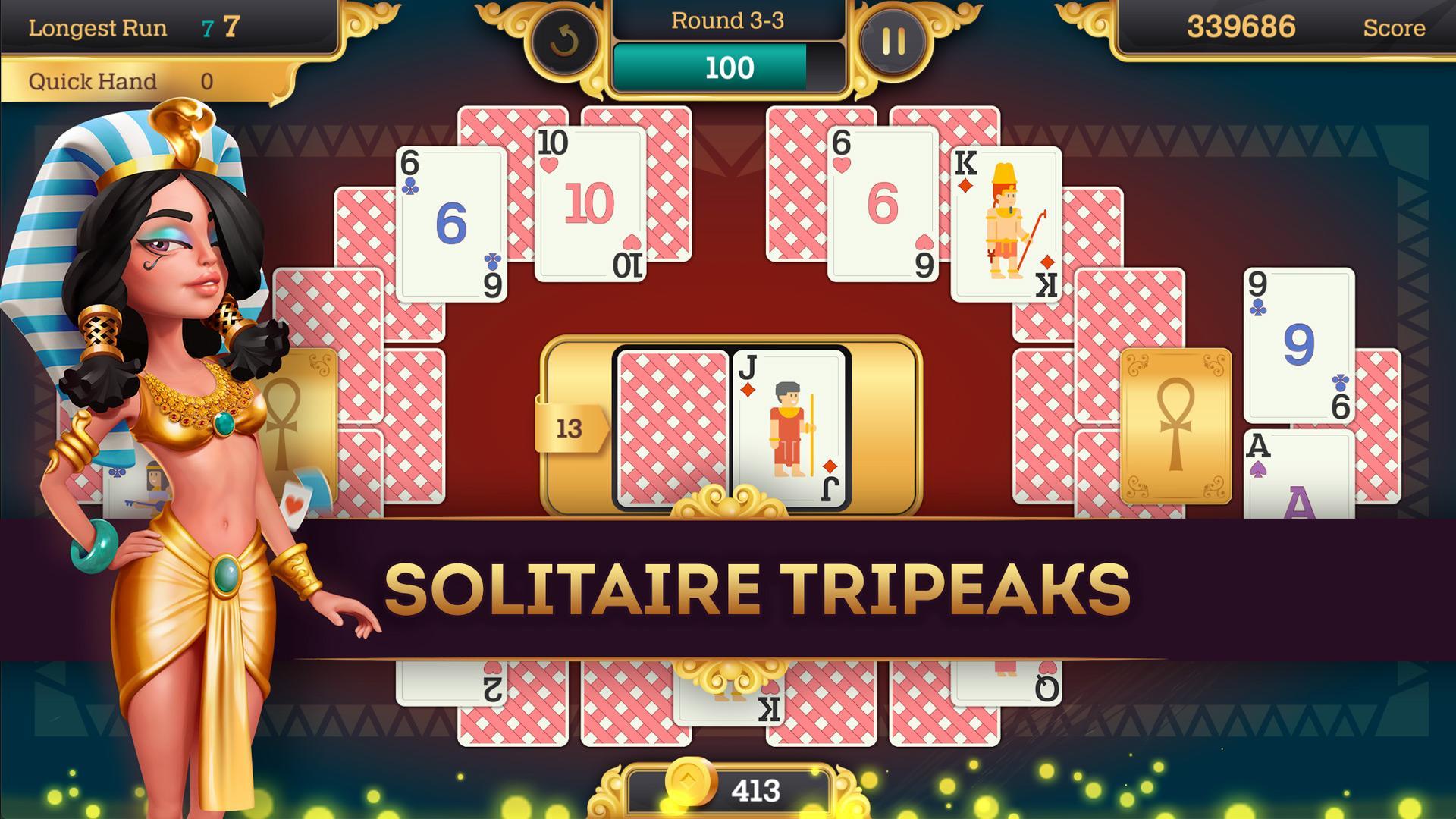 Cleopatra Solitaire TriPeaks
